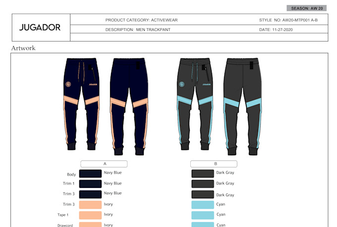 create professional activewear t shirt tech packs for men production